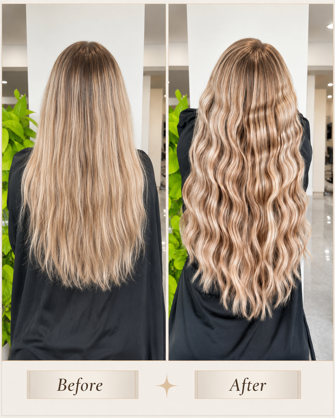 Blonde Length + Soft Waves